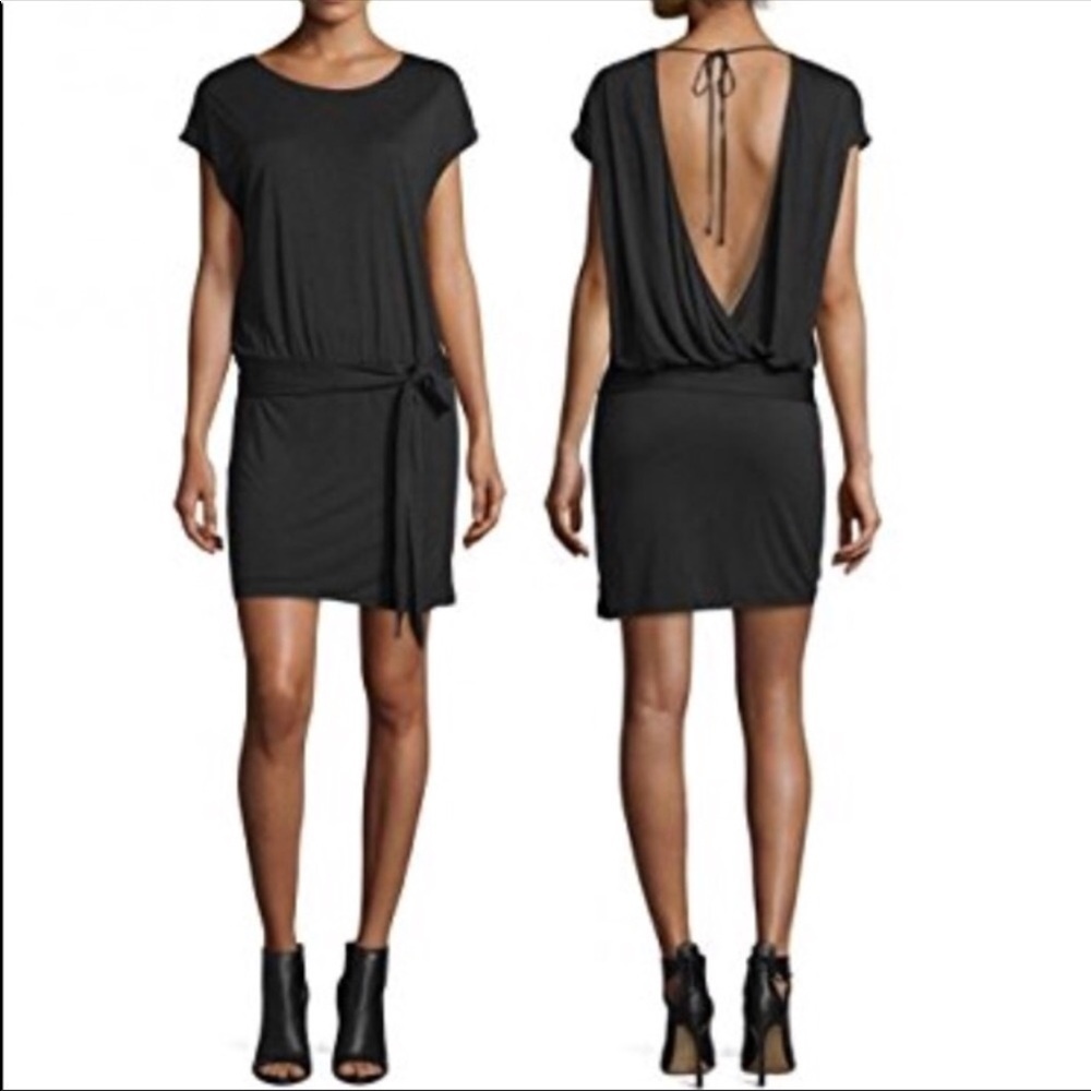 Haute Hippie draped open back Jersey mini dress